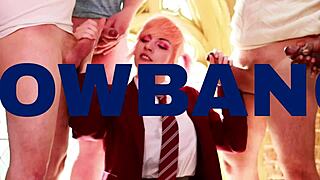 An 18 year old British girl performed a classy blowjob. She swallowed the cum afterward.