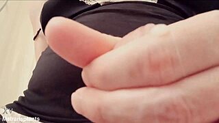 Transsexual Enjoys Amazing Orgasm and Commands Cleanup in Crossdressing Scene