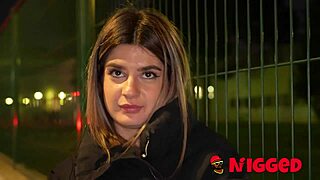 young innocent brunette gets devoured by jesus reyes' big black cock in shower quickie with rimjob and spanking