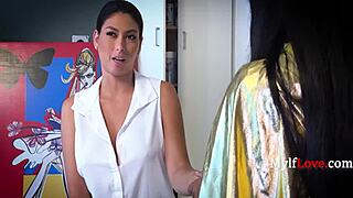 Widow August Skye faces spiritual reunion with Lola Pearl in hardcore milf ebony action with young guy.