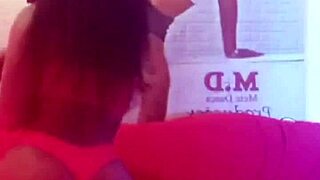 Sensual black teen BRUNETTE latina SLUT dances sexy for fans