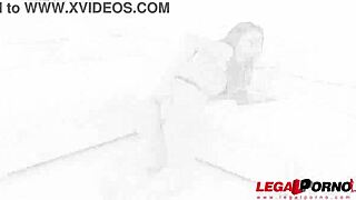 Nataly Gold gets dominated by Francys Belle and experiences rough assfucking in a 3on1 session with double penetration.