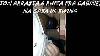 Dragged redhead to swing club cabin!