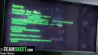 Bella rides cock deepthroat in brothel domination to facial cum finish