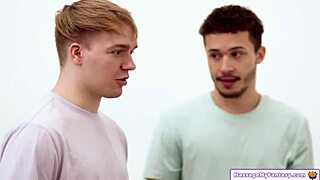 Massagemyfantasy com - busty milf masseuse fucks 2 virgin guys