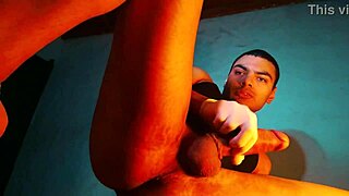 Sexy sabroso gloves wrap around big cock for soft handjob until cum explodes 🍆💦