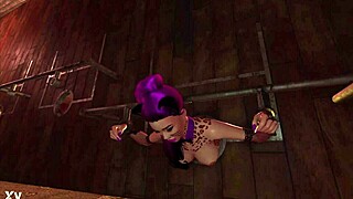 Cartoon sluts gather at gloryhole wall for wild encounters