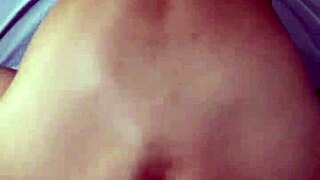 young stepmother allowed stepson to cum on her belly during quick creampie fuck with lingerie