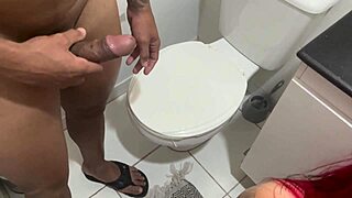 Oh man, that naughty guy doesn't miss a chance to give me his cock, my cuckold caught us in the act and gave me his dick too, we did a delicious standing dp!