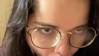 Conversational-Emoji Nerdy Busty Brunette Deepthroats Wellington Prado's Big Dick 😏