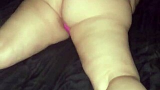 can this milf in hot pink thong handle a deep creampie without pulling out her ass?