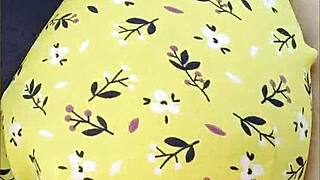 Wifey casually shows off her big tits while driving around town. She flashes them boldly in part one of the fun ride.