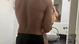 Oh man, that naughty guy doesn't miss a chance to give me his cock, my cuckold caught us in the act and gave me his dick too, we did a delicious standing dp!