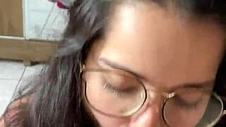 Conversational-Emoji Nerdy Busty Brunette Deepthroats Wellington Prado's Big Dick 😏