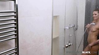 Oh yeah, feel that bbc stretching my tight ass while I ride you outdoors!