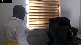 Thrilled by desire as naughty student rides teacher's big cock in office orgasm