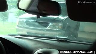 Blonde gives handjob to her stepdad's monster cock