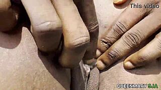 hot ebony girl got fucked outside her husbands house, ridin that big black cock doggystyle til creampie...