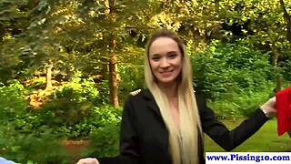 Holy! Classy Babes In Stockings Bathing Outdoors In Group Goldenshower!