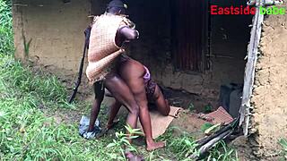 The hunter met the kings wife outdoors for bbw blowjob and doggystyle creampie action.