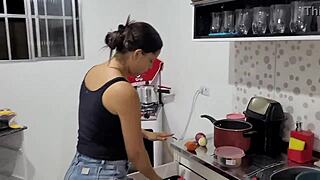 Asian beauty gives oral pleasure in Japanese style