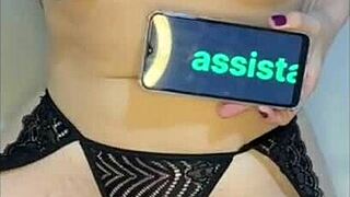 Brazilian blonde with slim waist and giant ass takes huge cock doggystyle in dark pov amateur anal without condom