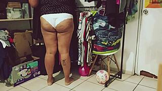Why Is This Curvy Mexican Bbw Cleaning Her Room Naked?