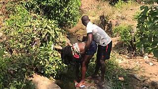 quickie by the riverside tells of asian big ass european pornstar taking monster cock outdoors