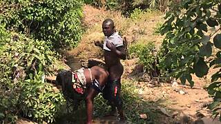 quickie by the riverside tells of asian big ass european pornstar taking monster cock outdoors