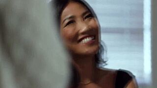 Petite Asian and Brunette Lesbians Share Intense Hairy Pussy Licking, Fingering, and Passionate Kissing for One Last Memorable Encounter