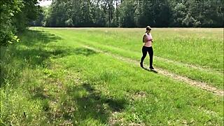 Beautiful Czech Brunette Gets Holes Stretched By Monster Cock Outdoors