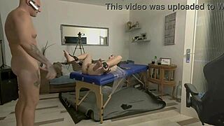 dinner for the slave with german homemade rimjob, spanking, rough fucking, and squirting humiliation.