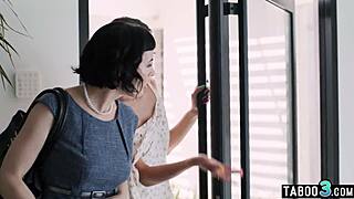 recently divorced ebony alexis tae tempts her sexy realtor into strapon lesbian play