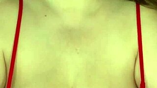 This amateur big tit milf grabbed her new toy for a quick solo session in the bedroom