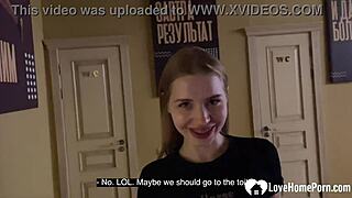 Blonde feels excitement in public bathroom sex