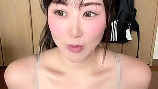 A girl demonstrates how to do it properly