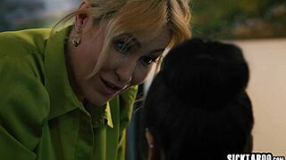 big tits businesswoman pounds black milf's pussy at work