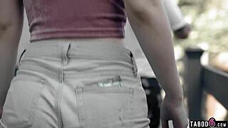 Blonde virgin teen lies about her first hardcore blowjob