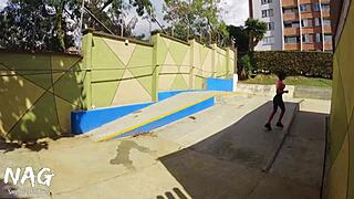 Cindy Luna's Gym Trainer Teaches Her Cardio With Rough Pussy Pounding!