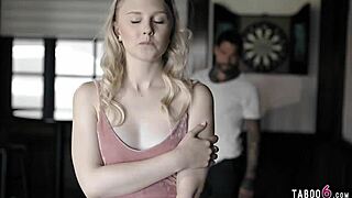 Blonde virgin teen lies about her first hardcore blowjob