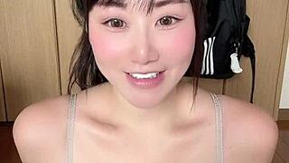 A girl demonstrates how to do it properly