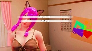 redhead julie plays pussy blowjob in her room