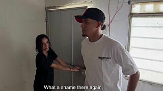 Skinny Colombian Teen's Big Tits Bounce in Outdoor Creampie Stranger Fuck