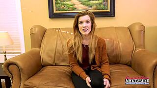 Charming Redhead Keaton Milks Cum From Shaved Teen Pussy