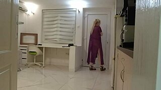 cute delivery guy returns with flowers for her eager blowjob