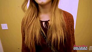 Charming Redhead Keaton Milks Cum From Shaved Teen Pussy