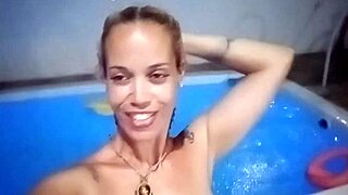 paty bumbum's video call got me so wet... had to finger my pussy poolside!