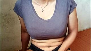 Shemale rides dildo hard in crossdressing anal frenzy