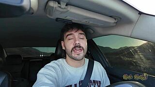 Bent over oiled blowjob doggy backstage nasty!