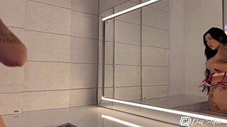 Drii Cordeiro massages her wet pussy then takes a mouthful creampie pov